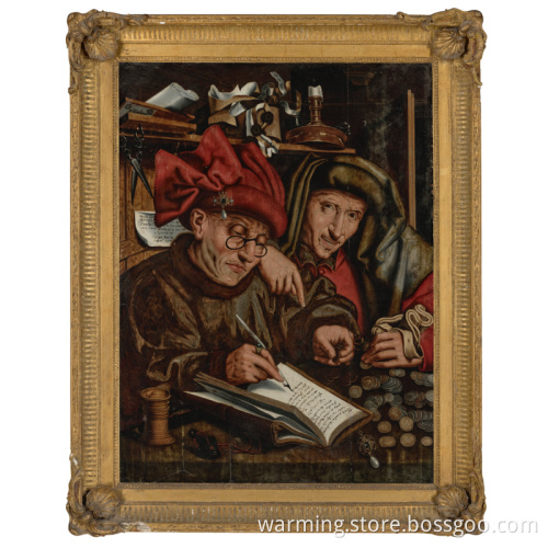 A painting of two gentlemen in ancient costume